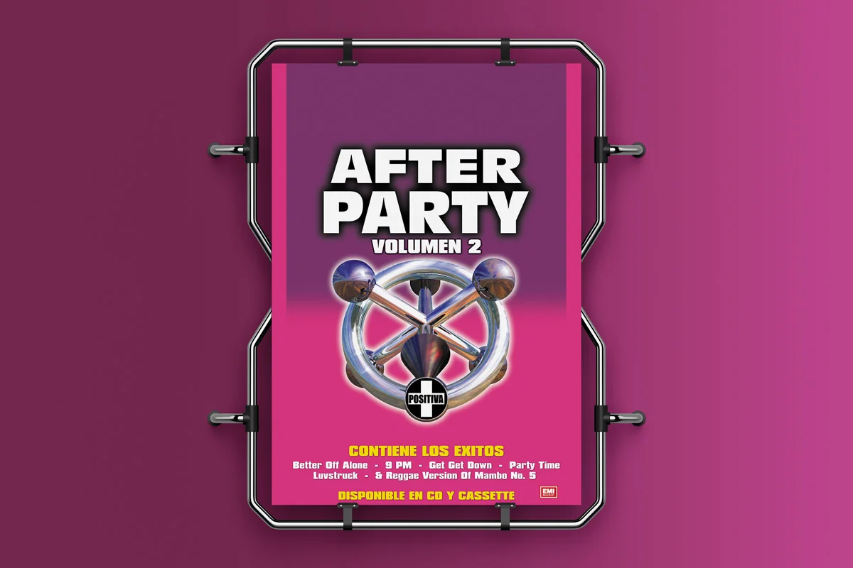 Afiche After Party Volumen 2 mockup Clubflyer Agencia Creativa