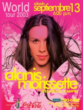 Afiche concierto Alanis Morissette Clubflyer Agencia Creativa Square