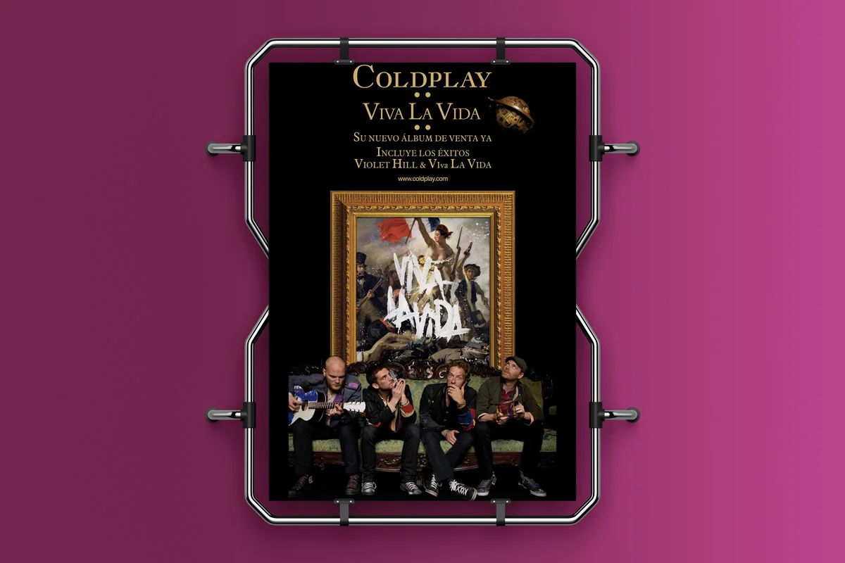Afiche Coldplay Viva La Vida Clubflyer Agencia Creativa Mockup
