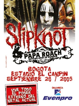 Afiche Concierto SlipKnot Clubflyer Agencia Creativa Square
