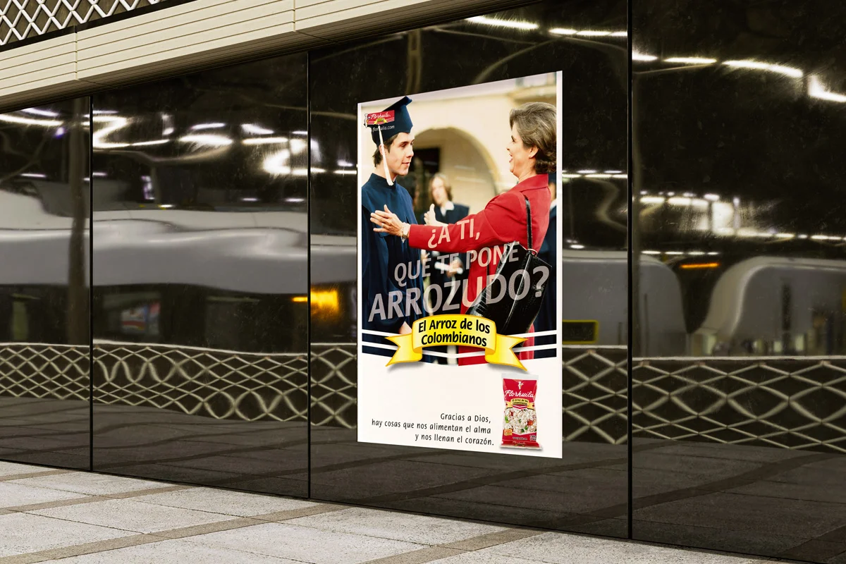 Afiche Florhuila Clubflyer Agencia Creativa Mockup