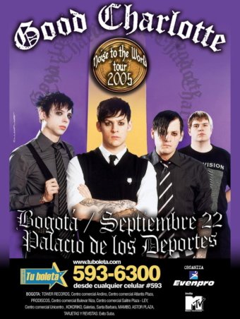 Afiche Good Charlotte Clubflyer Agencia Creativa Square