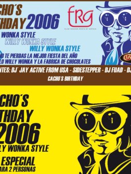 Flyer Cachos Birthday Willy Wonka