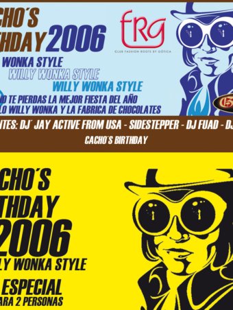 Flyer Cachos Birthday Willy Wonka