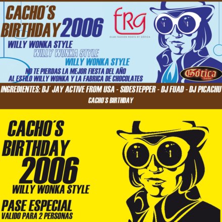 Flyer Cachos Birthday Willy Wonka